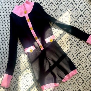 NWOT romper with gold buttons